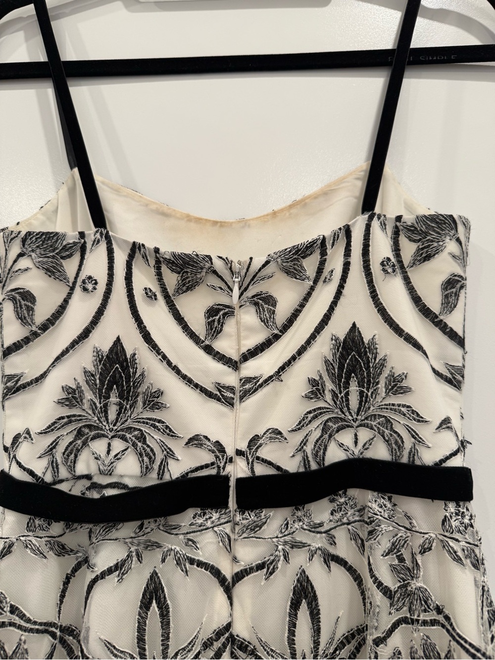 Marchesa Notte Black & White Floral Embroidered Maxi Dress - Picture 7 of 8